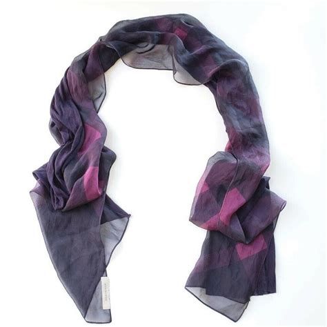 burberry purple leopard silk scarf